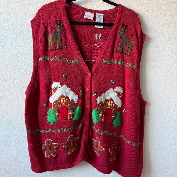 Vintage christmas sweater vest - Picture 2 of 7